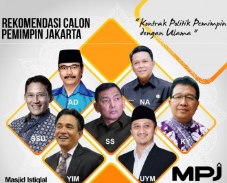 Sandiaga Uno dan Yusuf Mansur diantara 7 Calon Gubernur DKI Jakarta yang direkomendasikan Majelis Pelayan Jakarta. (detik.com)