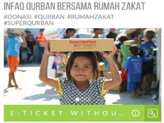 Program layanan Infaq Qurban melalui GO-TIX, Kerjasama RZ dan Go-JEK. (bigsmile Indonesia)