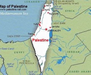 Ilustrasi - Peta Palestina (palestine-net.com)